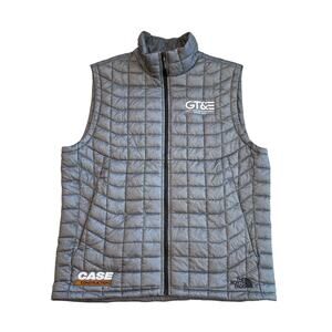 The North Face Theromball Vest Jacket Mens Large Gray Wind Blocking Lightweight